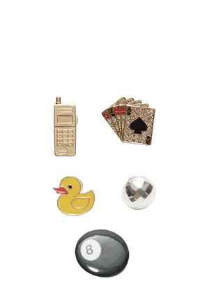 SET OF 5 CONTRAST DUCK BADGES - Brooch - black