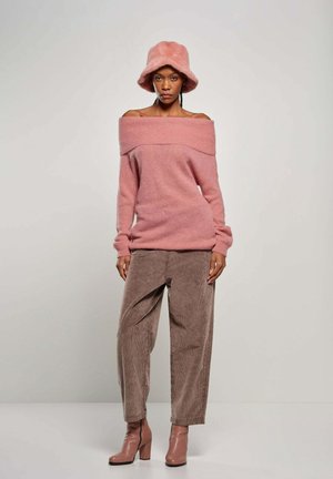 Nahtloser aus  mit Umschlagkragen
 - Strickpullover - blush pink