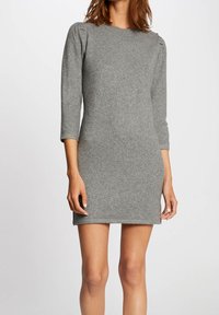 Morgan Stickad klänning - light grey