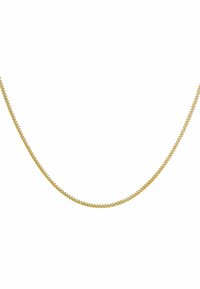 Collar de cadena de oro con un diseño elegante y texturizado, con eslabones entrelazados, que muestra un acabado suave y pulido.