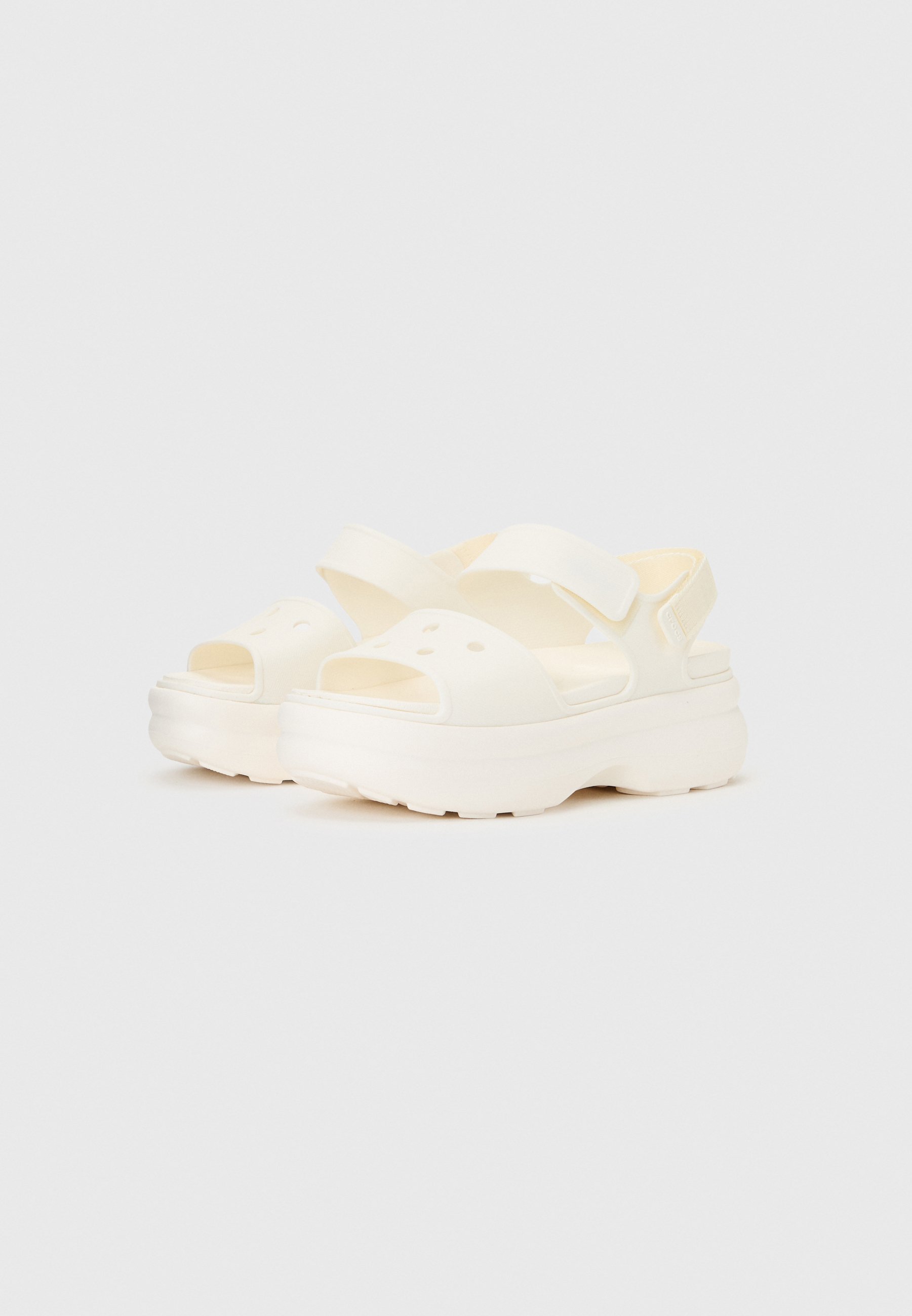 Crocs SOHO Y STRAP - Platform sandals - chalk/white - Zalando.co.uk