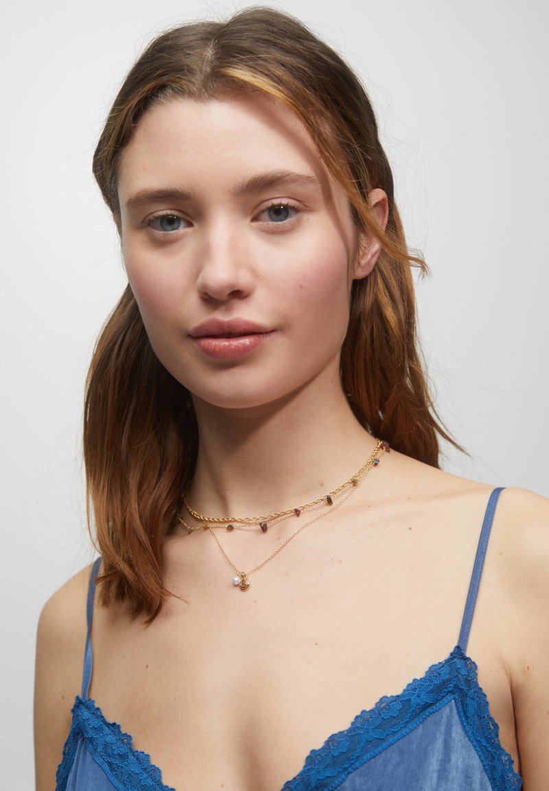 PULL&BEAR 3 PACK OF BEAD Necklace gold coloured/goldcoloured