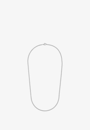 Collana in argento con una finitura liscia e lucida. Presenta un design a maglie collegate e un sicuro moschettone. Maglie uniformemente arrotondate in tutta la lunghezza.