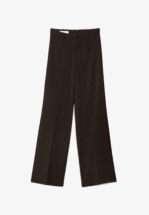 Stradivarius, WIDE-LEG FORMAL WEAR TROUSERS - Pantalon classique - dark brown
