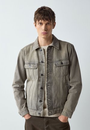Next, REGULAR FIT - BUTTON THROUGH - Cowboyjakker - grey