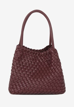 HVISK, BRAIDED STRUCTURE - Τσάντα χειρός - deep burgundy