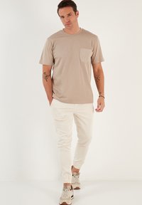 Buratti REGULAR FIT - Printtipaita - mink