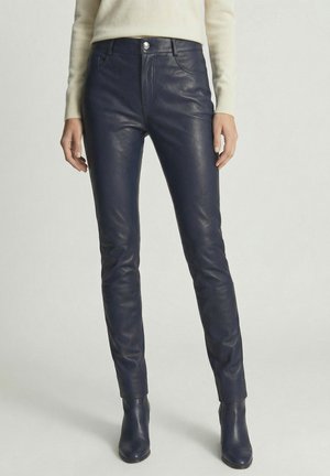 STRETCH - Lederhose - blau