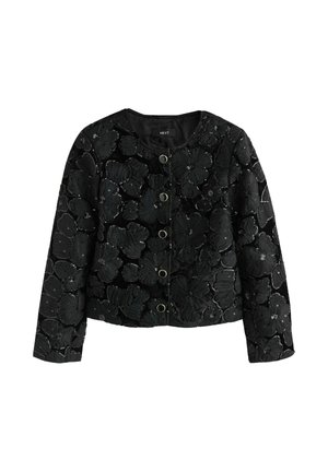REGULAR FIT - SEQUIN FLORAL EMBROIDERED - Blazer - black