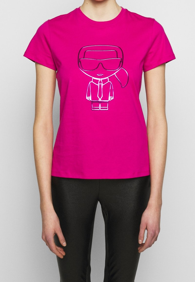 KARL LAGERFELD Triko s potiskem - pink