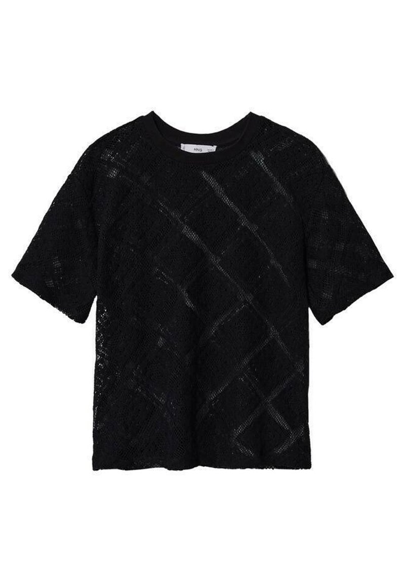 Mango T-shirt print zwart Mango T-shirt print zwart