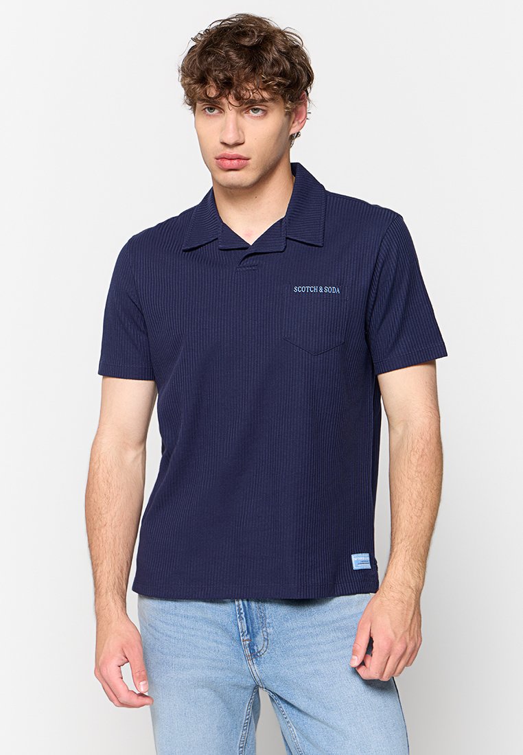 Scotch & Soda T-shirt basic donkerblauw