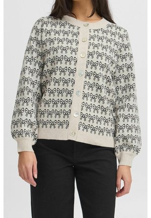 Strickjacke - mottled beige