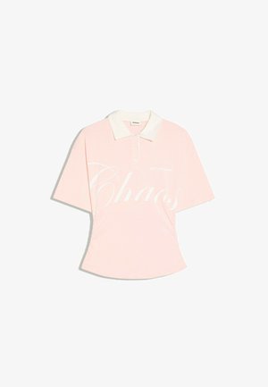 Bershka, PRINTED WAIST-DETAIL SHORT SLEEVE - POLO SHIRT - Polokošeľa - light pink