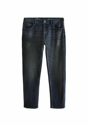 Slim fit spijkerbroek in een donkere wassing. Voorzien van vijf zakken, riemlussen en een rechte pijpdesign. Glad textuur met lichte vervagingdetails.