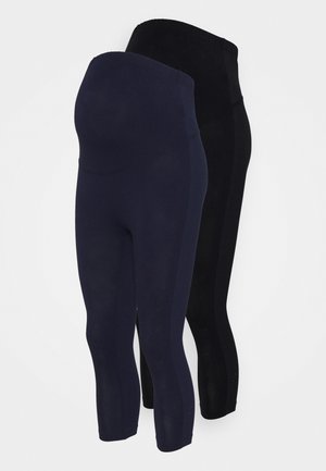 2 PACK - Leggings - black/dark blue