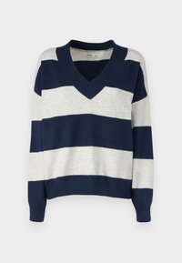 Hollister Co. COZY MOM - Jumper - navy/grey rugby