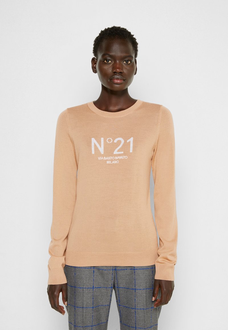 Damen Bekleidung | N°21 Strickpullover beige - TL18109 Damen Bekleidung | N°21 Strickpullover beige - TL18109