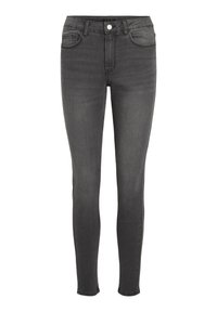 VILA Vaqueros pitillo - dark grey denim
