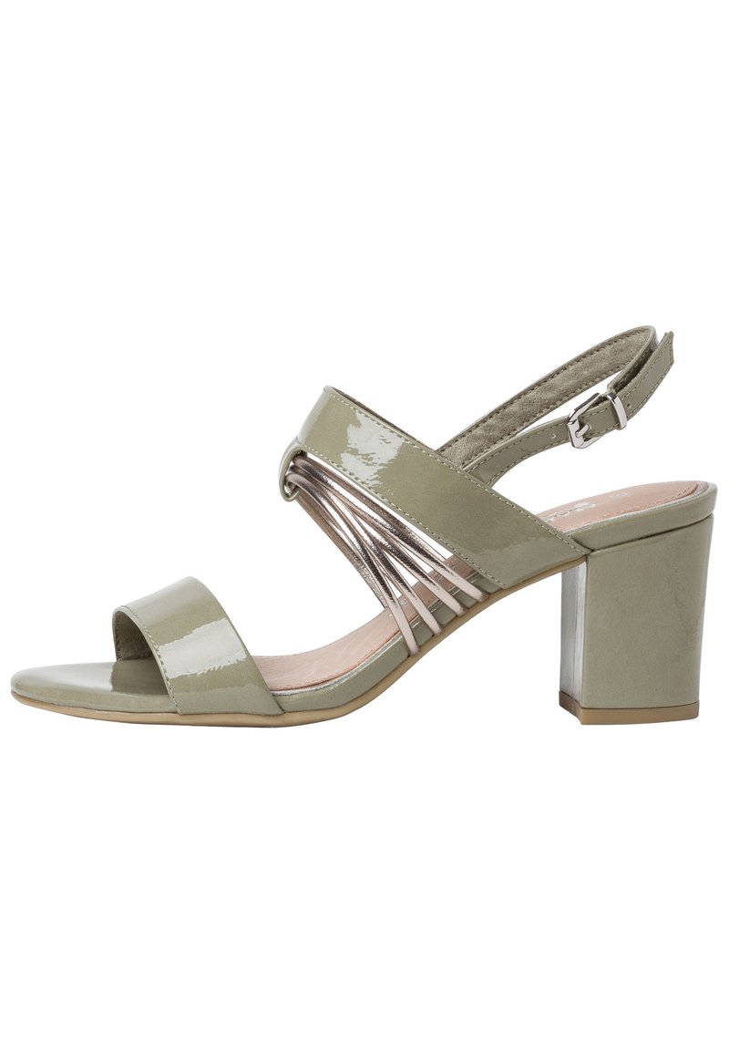 Marco Tozzi Sandals - moss patent c.