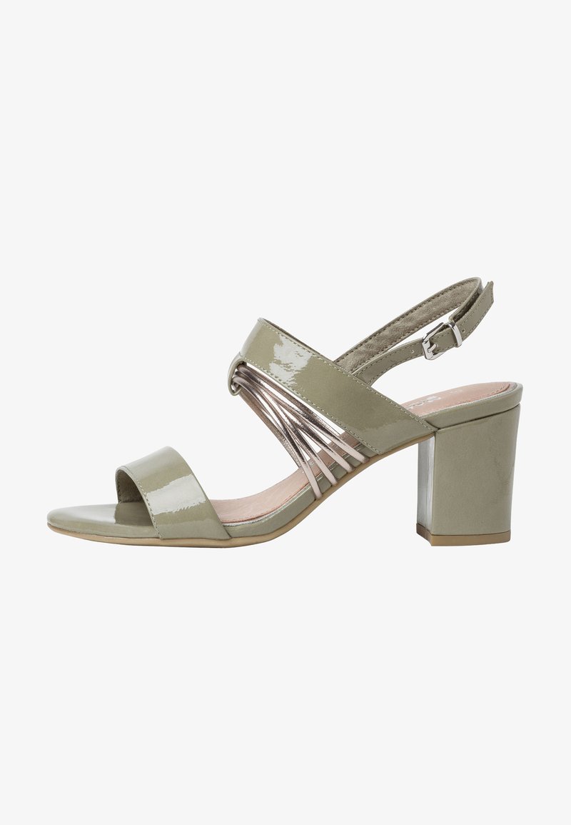 Marco Tozzi Sandals - moss patent c.