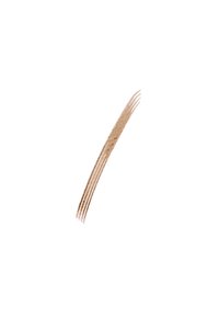 Échantillon de maquillage marron clair avec une texture lisse et crémeuse, présentant un léger éclat et une finition légèrement brillante, sur un fond blanc.