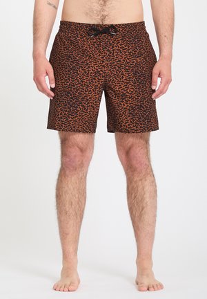 BOARD MELANGE 17 - Bañador corto - brown horn