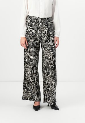 JDYDEBBIE WIDE PANT - Bukse - black/whitecap grey
