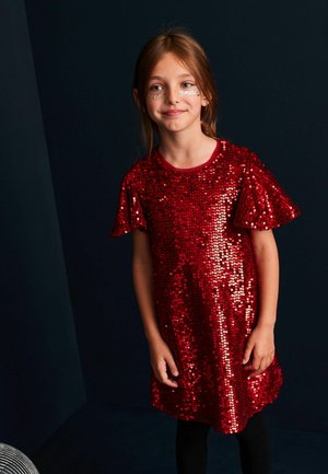 VELOUR SEQUIN - Robe en jersey - red