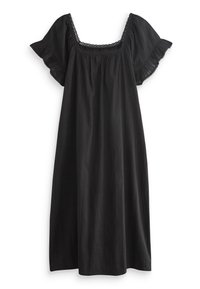 Next SQUARE NECK RUFFLE - Noční košile - black