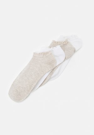 Lindex LETTUCE EDGE 4 PACK - Ankelsokker - white