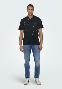 Only & Sons KURZARM - Poloshirt - dunkelblau
