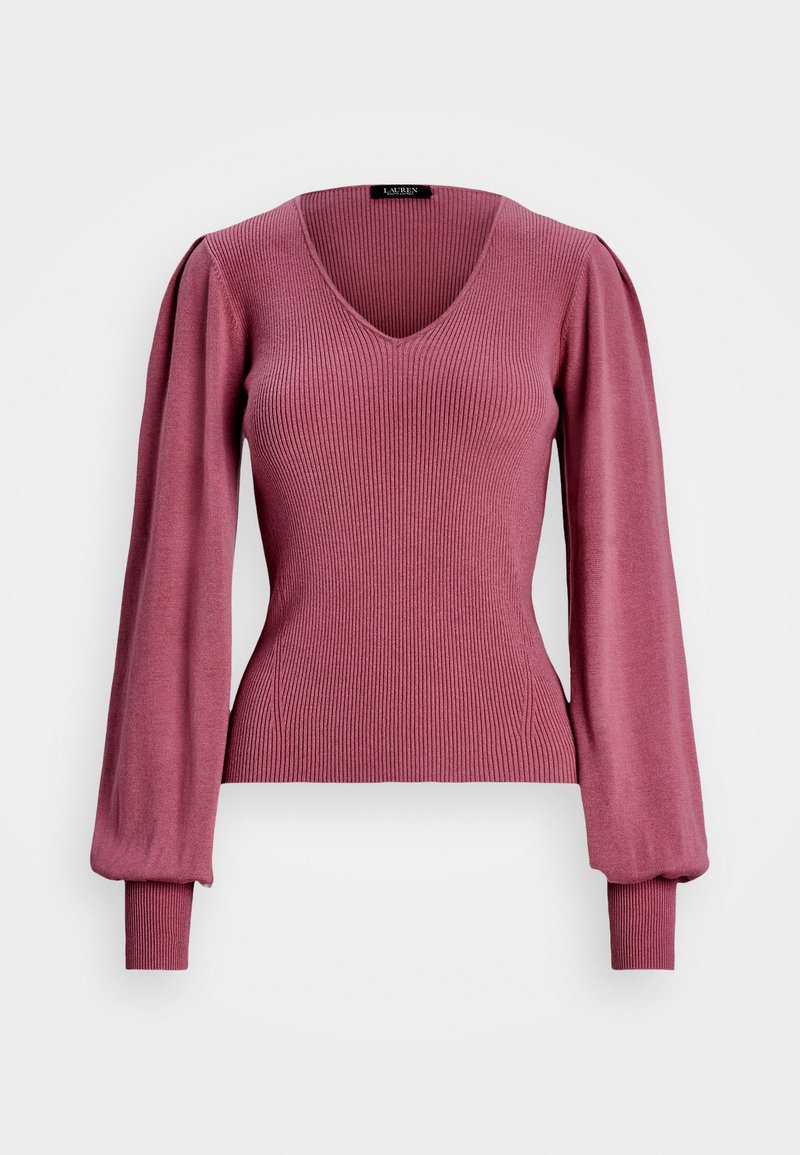 Lauren Ralph Lauren COTTON BLEND BLOUSON SLEEVE SWEATER - Pulóver - rose blush