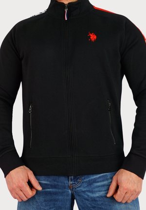 Felpa con zip - black