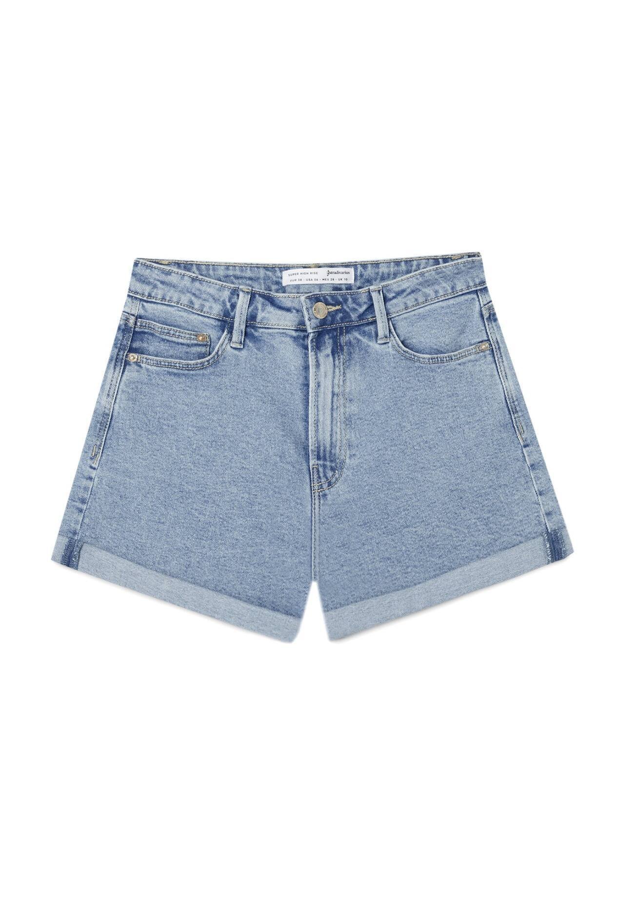 Stradivarius Denim shorts - dark blue 