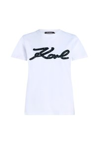 BOUCLE SIGNATURE - Majica kratkih rukava s printom - white
