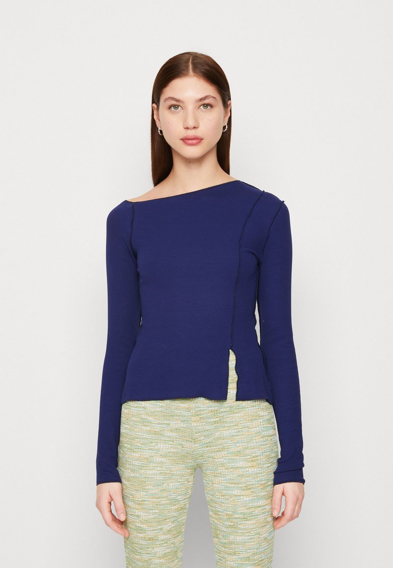 Weekday edge seam long sleeve pitk hihainen paita navy