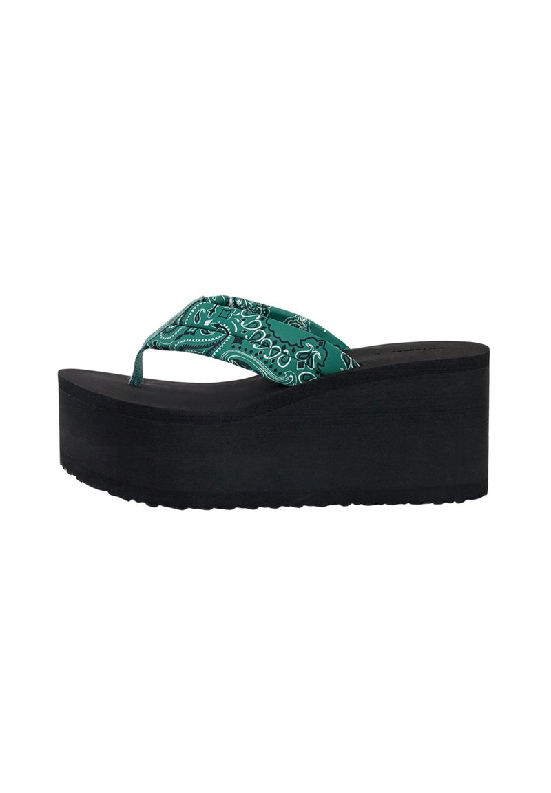 PULL&BEAR Sandales tongs - black