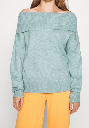 Stickad tröja - mint