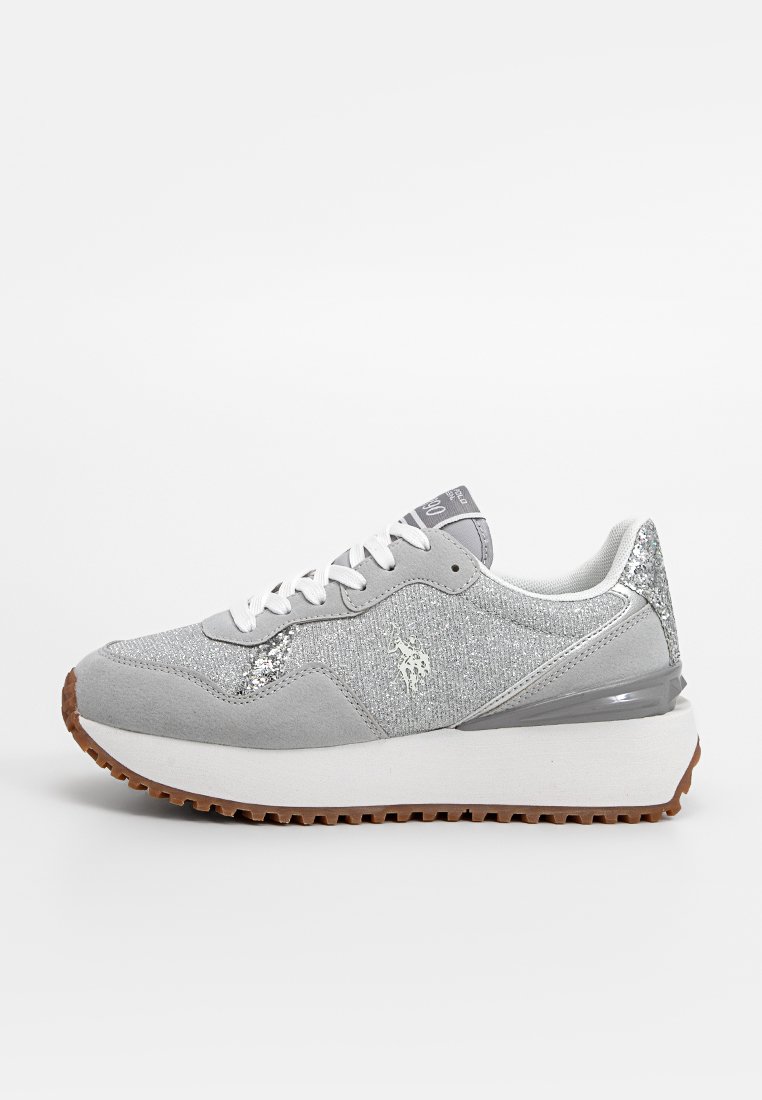 U.S. Polo Assn. Sneakers laag zilverkleurig U.S. Polo Assn. Sneakers laag zilverkleurig