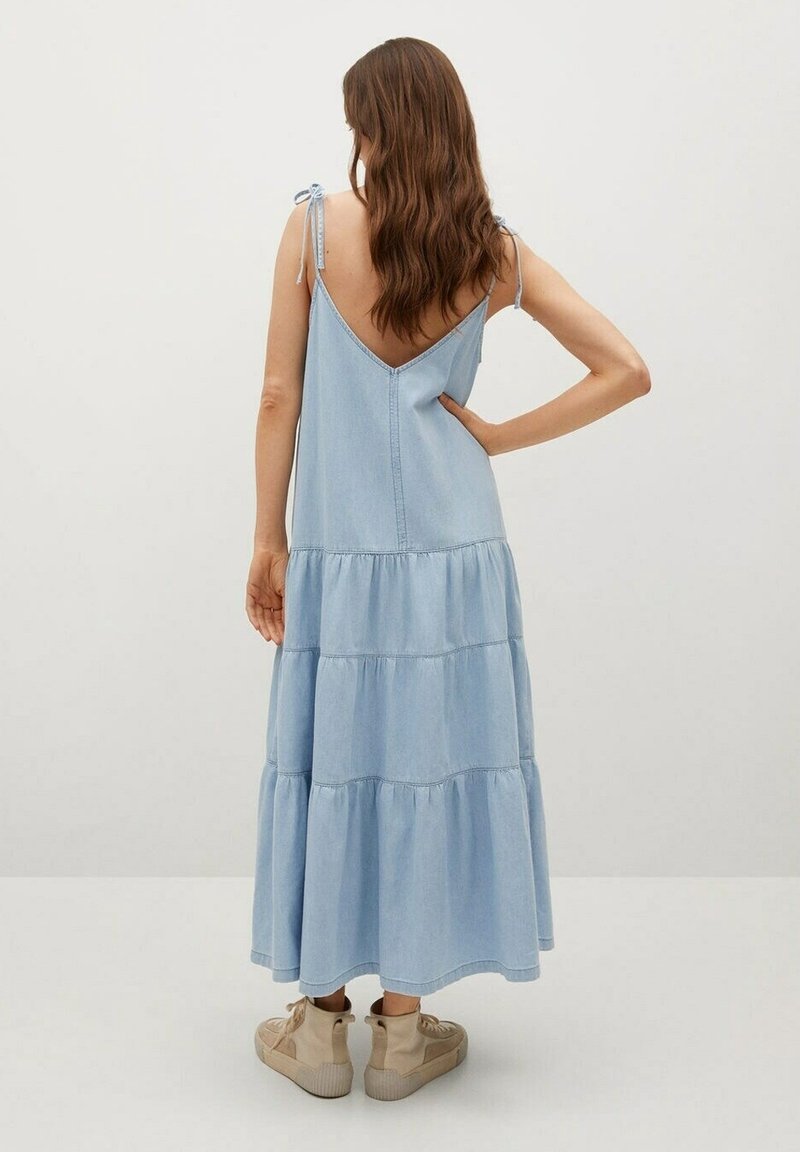 chinese dress ladies myzgx Women's Long Sleeve Tiered Jean Tunic Dress Summer Flowy Swing A-Line Maxi  Long Denim Dress (X-Small, Blue) at Amazon Women's Clothing store