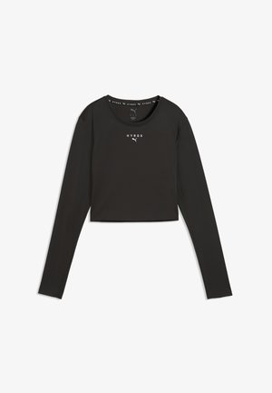 Puma, W PUMA X HYROX PWRMODE CROPPED LS - Langærmet T-shirt - black
