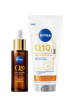 Q10 BODY SERUM-LOTION 200ML +Q10 ANTI-FALTEN EXPERTE DUAL ACTION SERUM 30ML - Skincare set - transparent