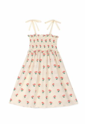CORALINE - Vestido de punto - ecru  coral