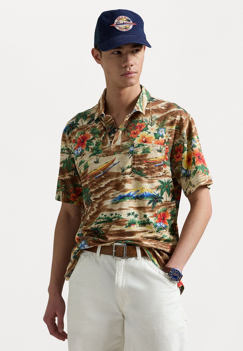 Polo Ralph Lauren - CLASSIC FIT TROPICAL LINEN-COTTON POLO - Poloskjorter - outrigger scenic, Forstørre