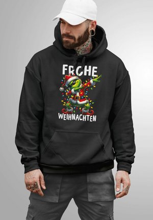 MoonWorks FROHE WEIHNACHTEN DABBING GRINCH AUFDRUCK -MOONWORKS - Hoodie - schwarz