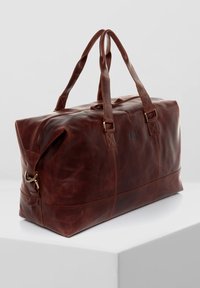 Grand sac de voyage en cuir marron Weekender neuf pour la