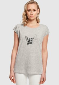 Merchcode IT´S YOUR TIME TO BLOOM EXTENDED SHOULDE - T-shirts print - heather grey