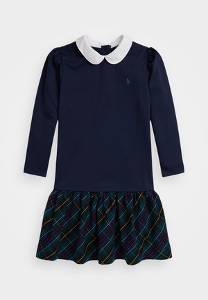 Polo Ralph Lauren PLAID SKIRT PONTE DRESS - Robe en jersey - cruise navy
