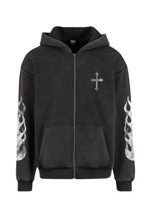 Mister Tee, VINTAGE CROSS LOOSE FIT ZIP HOODY - Zip-up sweatshirt - magnet